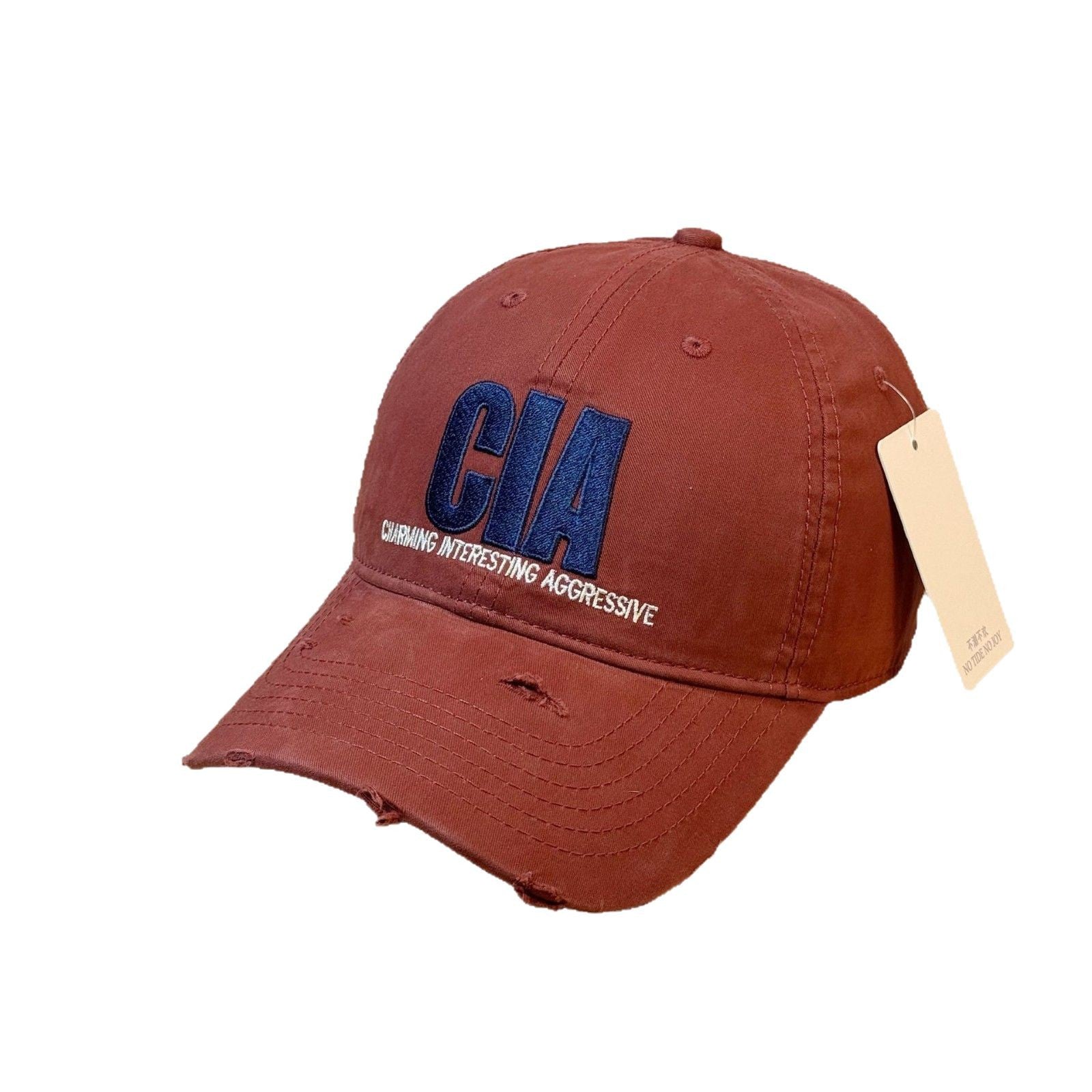 Wholesale Retro Embroidered Ripped Baseball Cap