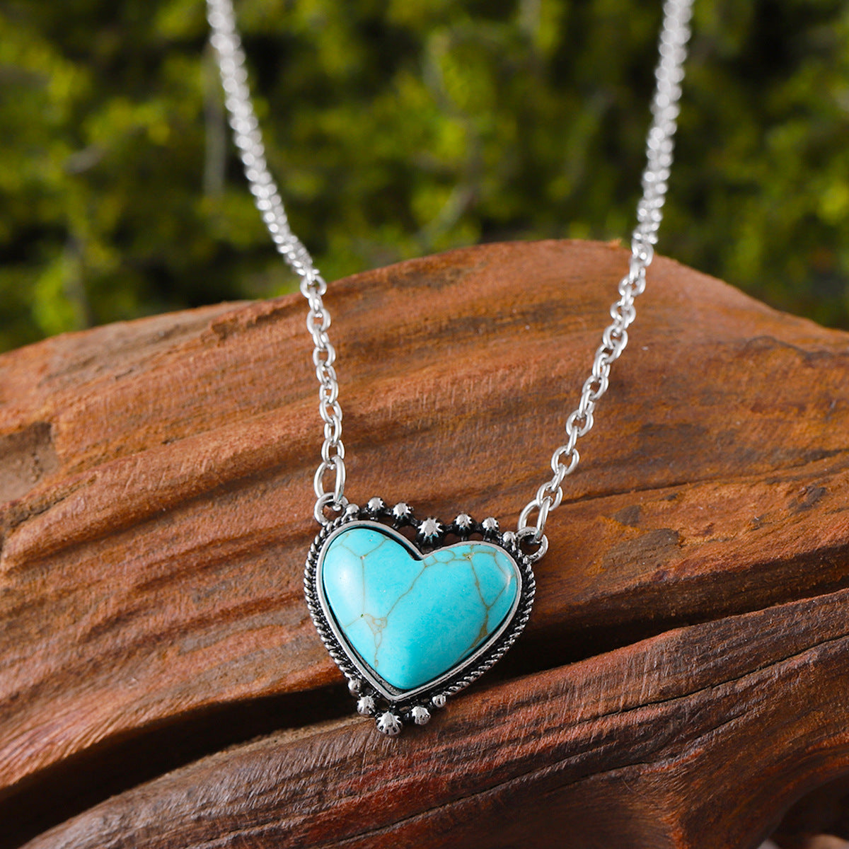 Wholesale Cactus Star Bull Head Heart Turquoise Earrings Necklace Set
