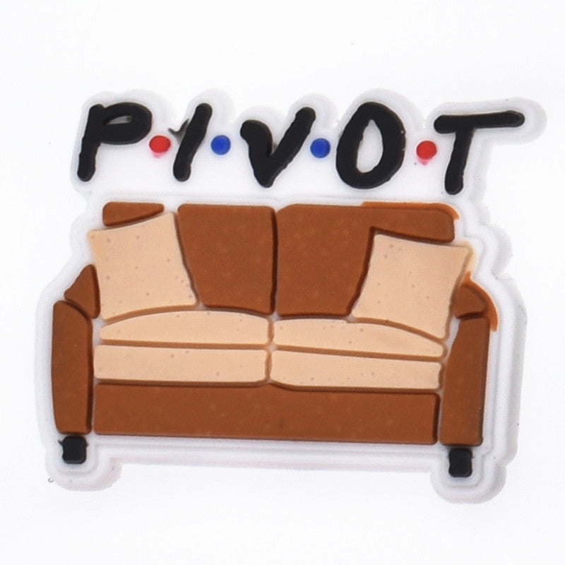 Wholesale random 100pcs cute cartoon PVC soft rubber shoe buckle decoration ACC-SC-RYY072