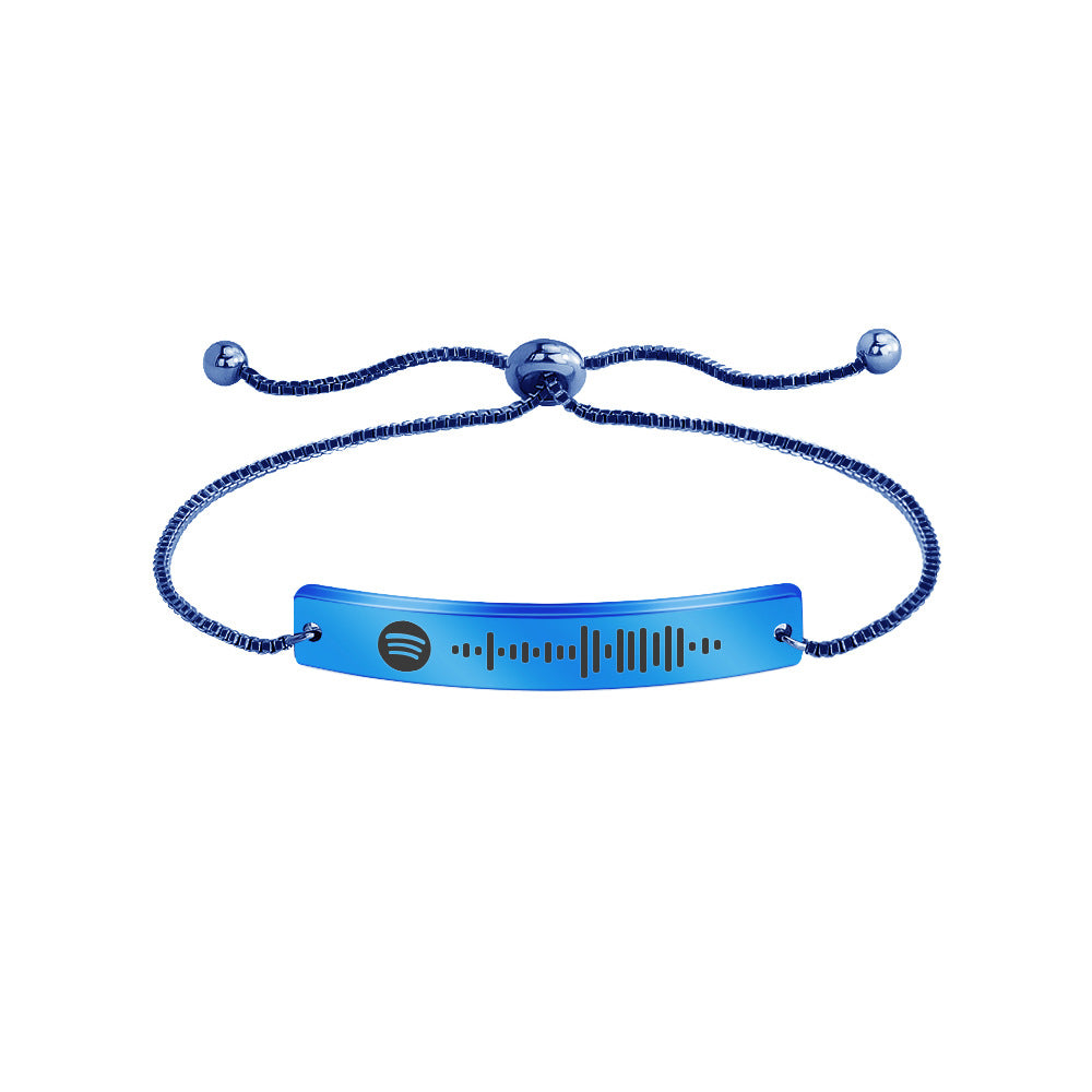 Wholesale Gradient Audio Track Adjustable Bracelet Stainless Steel Bracelets DIY Bracelets ACC-BT-BDNS001