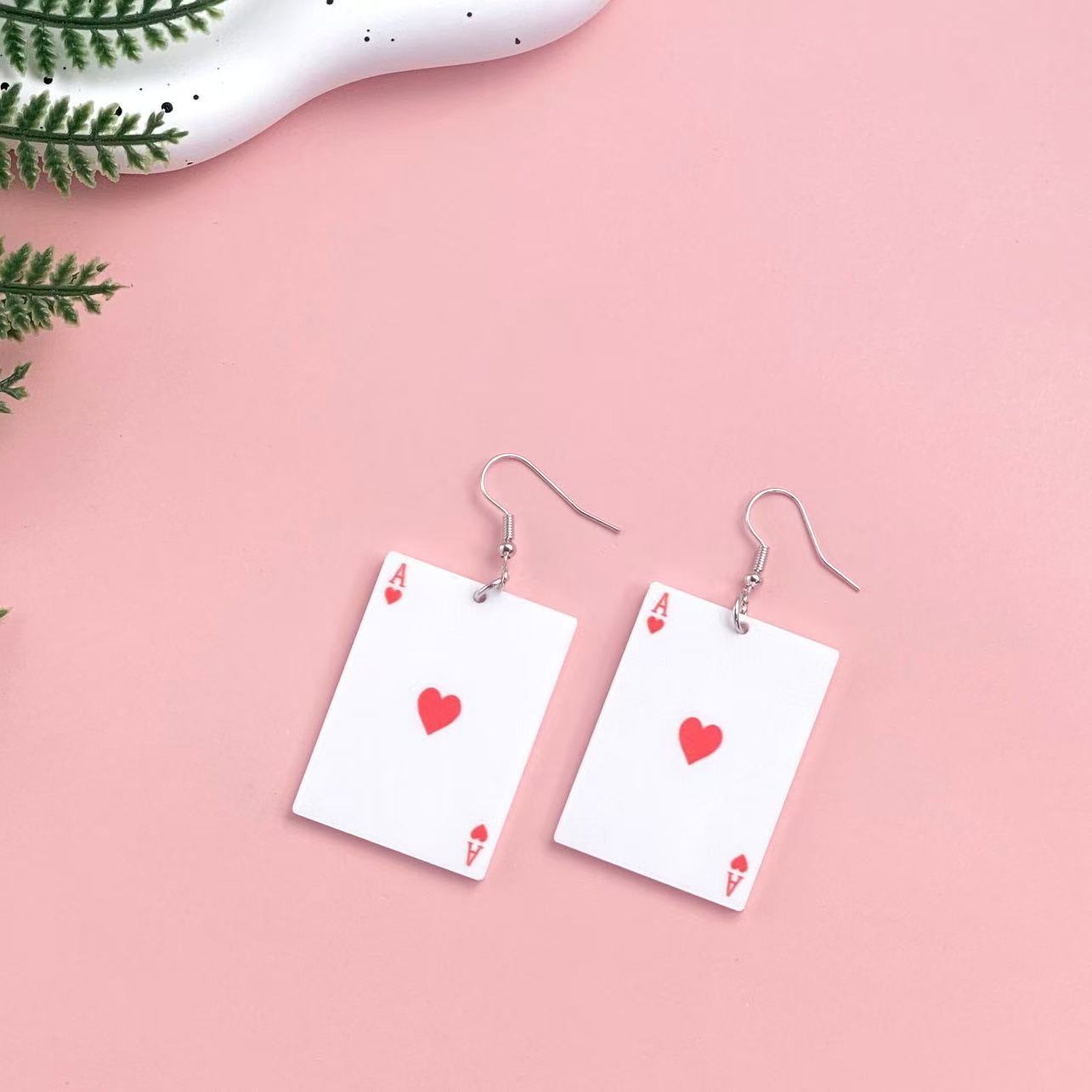 Wholesale  Acrylic Red Peach a earrings