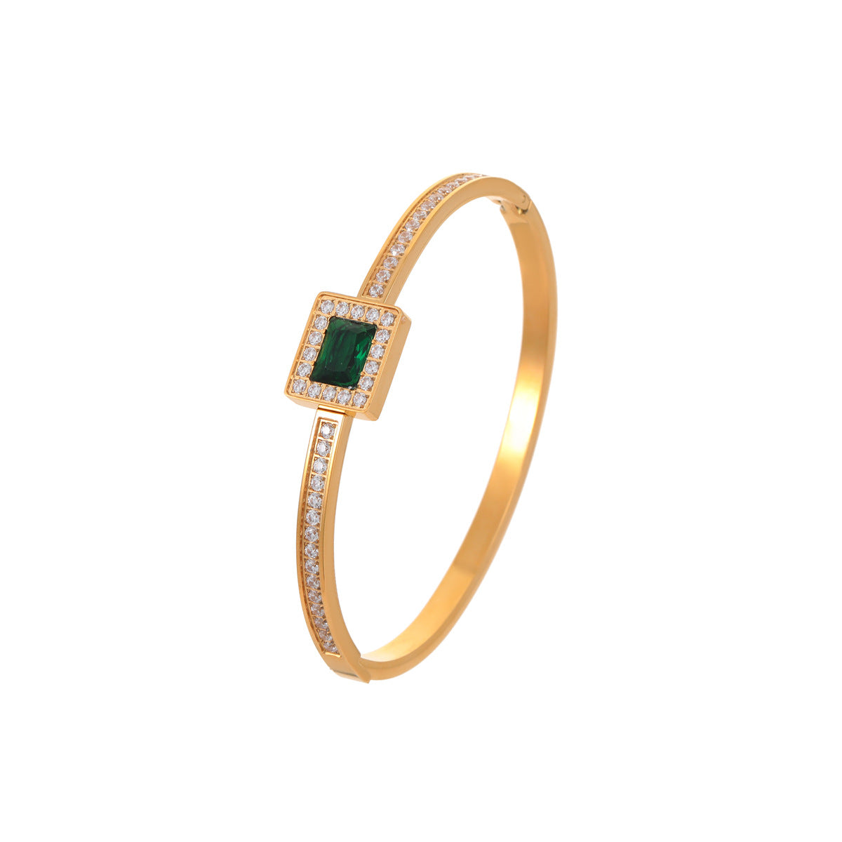 Wholesale  Square Zircon Bracelet  Stainless Steel Bracelet