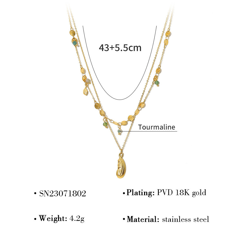 Wholesale Heart-Shaped Pendant Stainless Steel Necklace