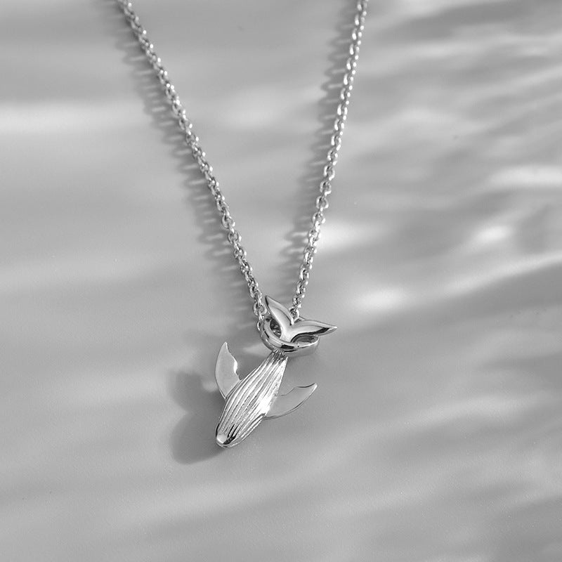 Wholesale small whale simple necklace