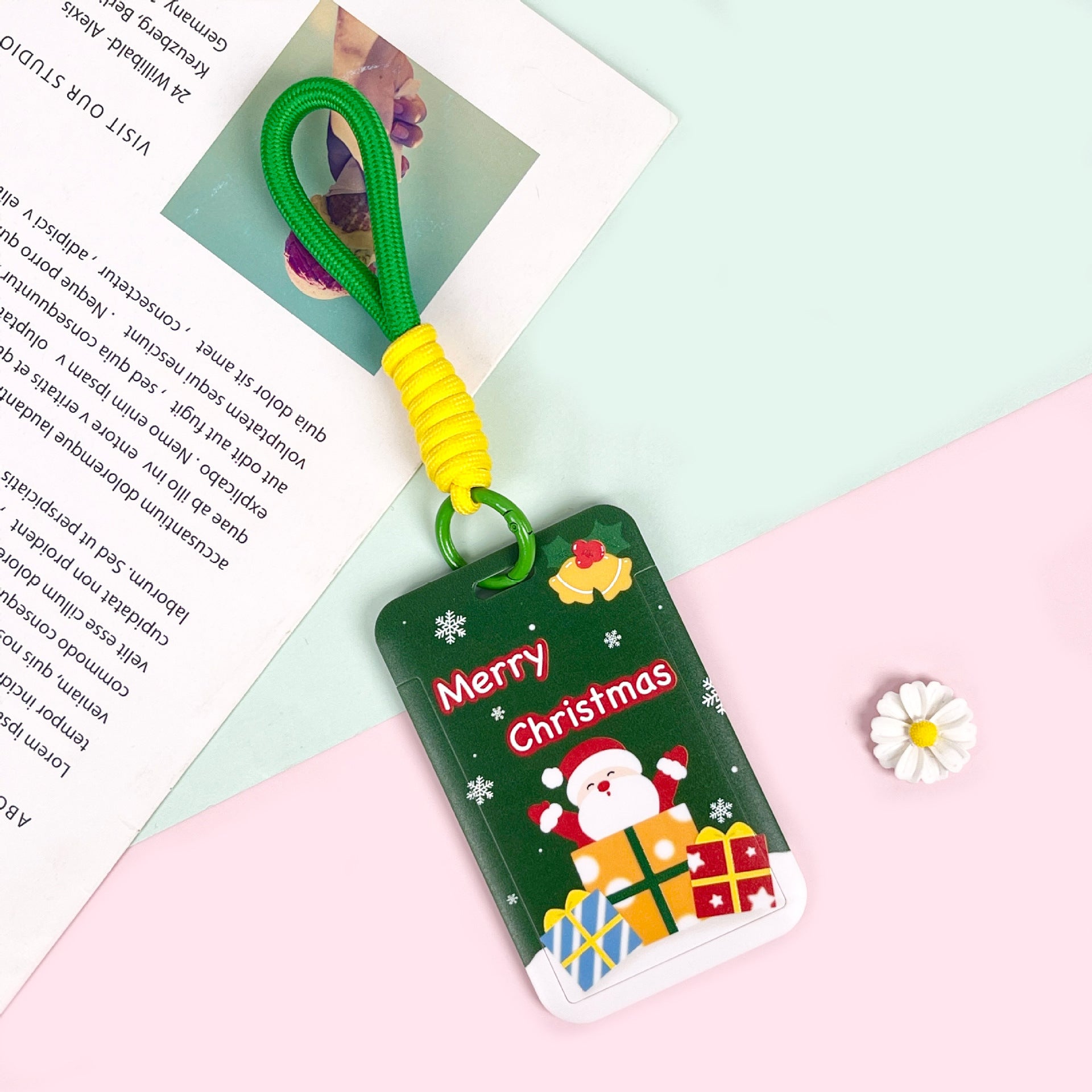 Wholesale Cute Christmas Card Set Lanyard Keychain ACC-KC-BG001
