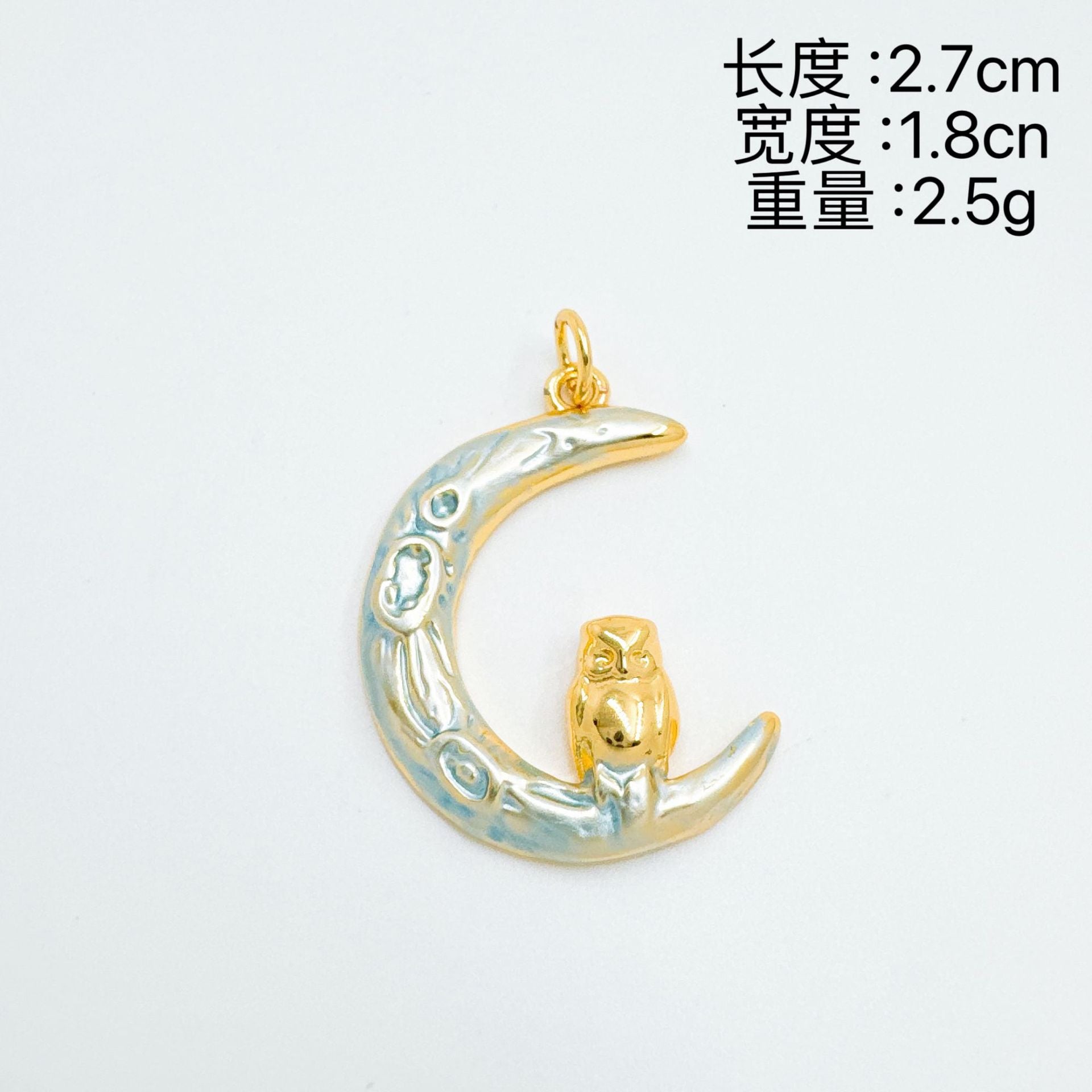 Wholesale Gold Plated Copper Crescent Moon Pendant Necklace Fashion Accessory Gift