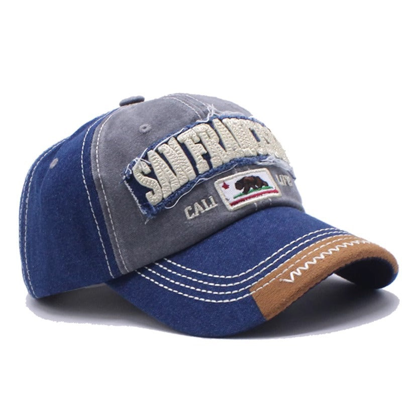 Wholesale retro fresh embroidery letter fashion hat color matching baseball cap