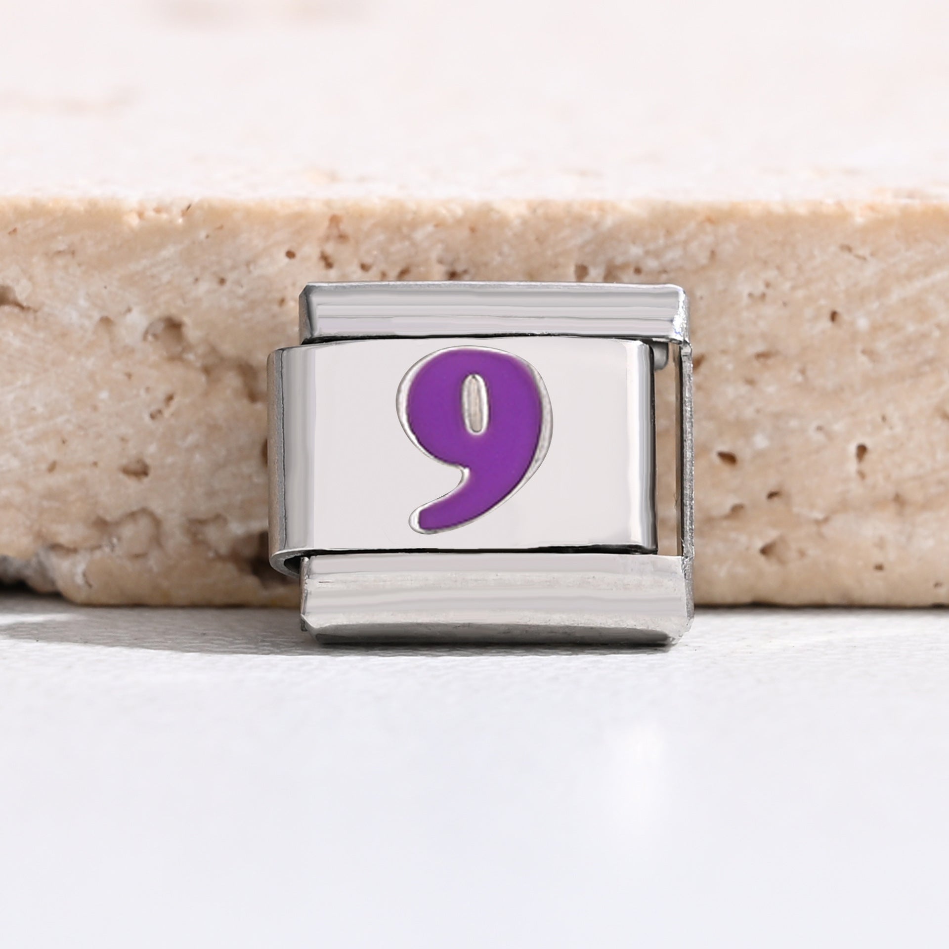 Wholesale 9mm Italian Charm Starter Bracelets DIY square Single Section Creative Stainless Steel Composable Bracelet