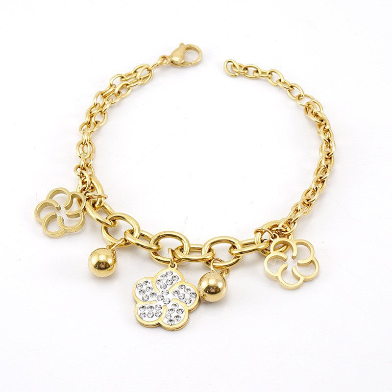Wholesale Stainless steel zircon bracelet