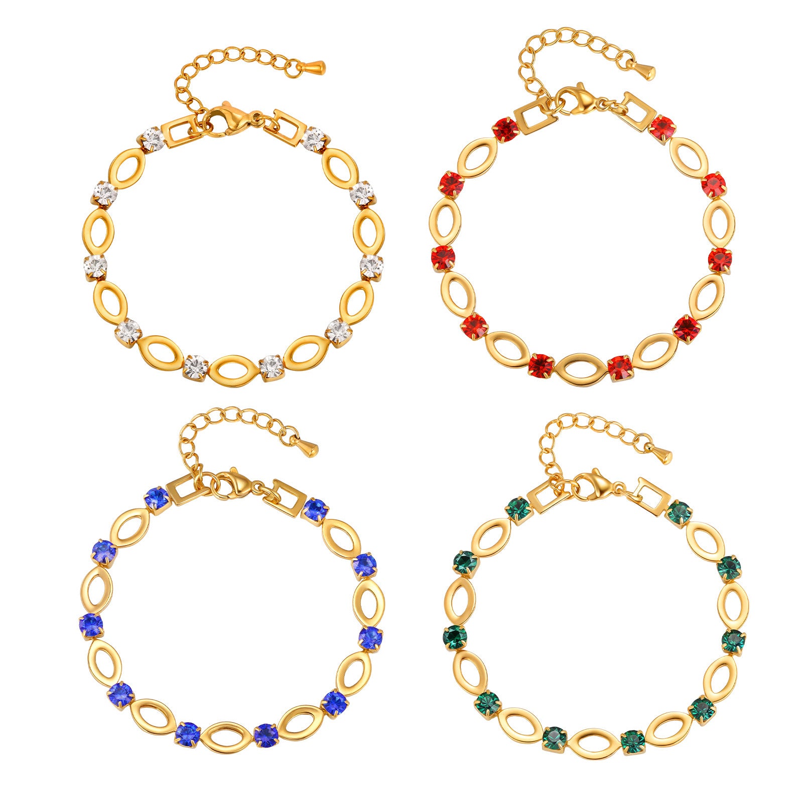 Wholesale Women S Stainless Steel Rhinestone Hollow Oval Handmade Bracelet Sparkly Jewelry Accessory For Everyday Wear