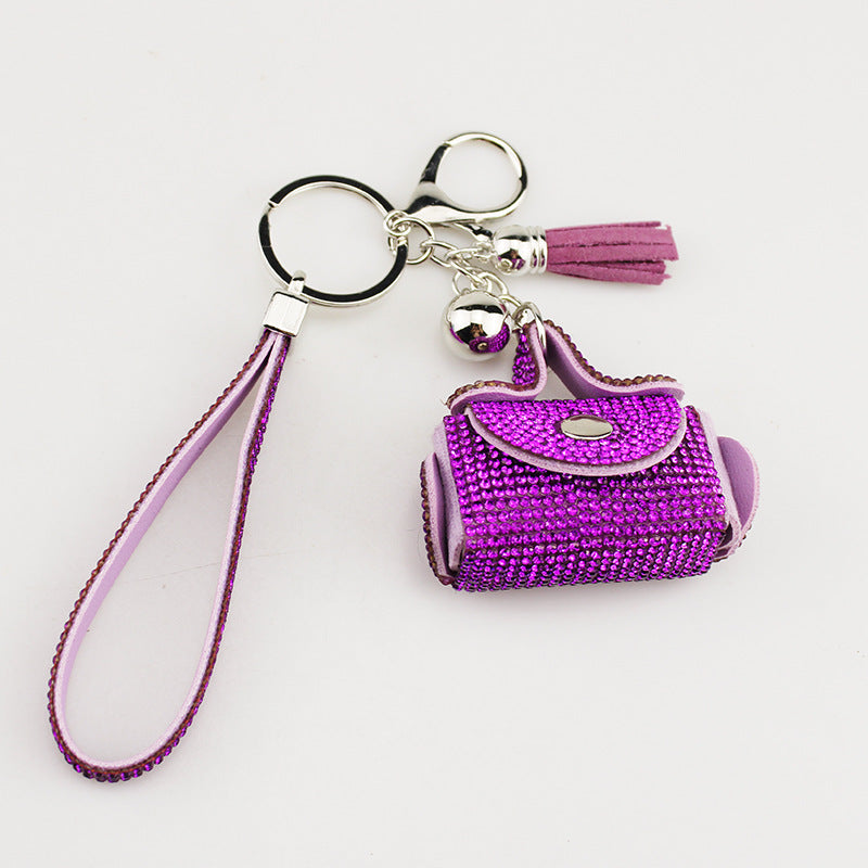 Wholesale Diamond Coin Purse Earphone Bag Keychain ACC-KC-TMS030
