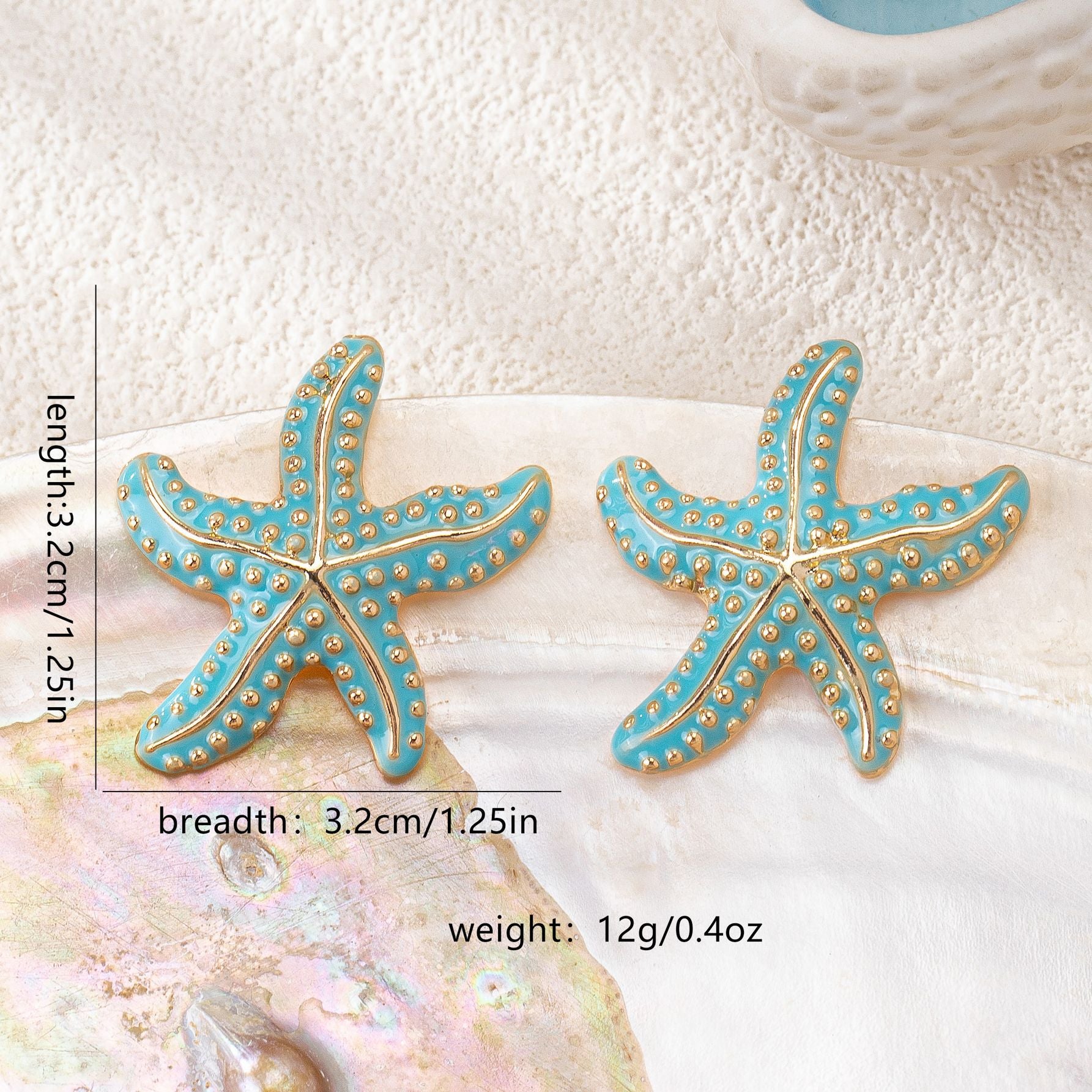 Wholesale Electroplated Alloy Purple Starfish Earrings For Women Stylish Everyday Wear