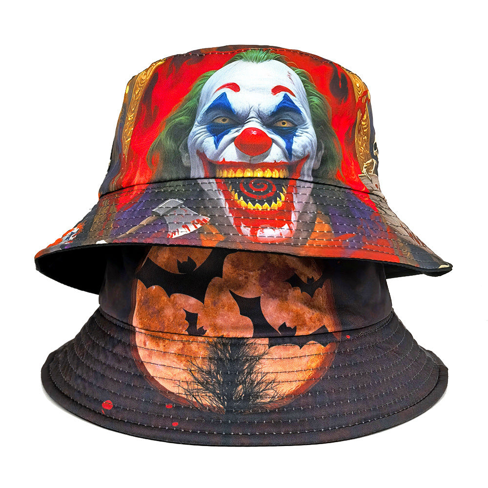 Wholesale  skull Double sided Bucket Hat