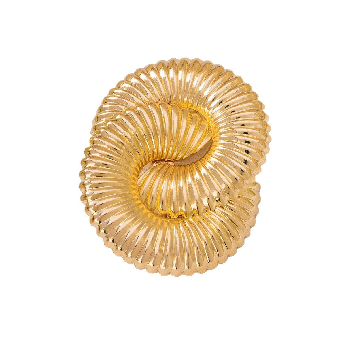 Wholesale Goldtone Iron Alloy Geometric Coil Spring Brooch For Women Party Streetwear Gift