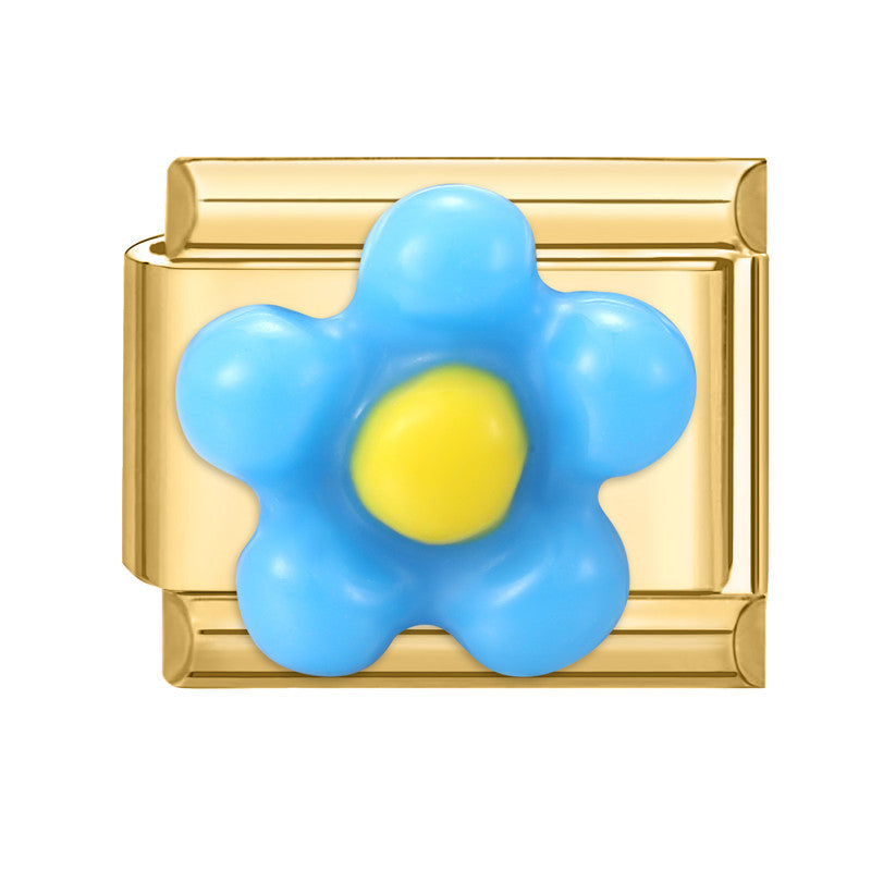 Wholesale Italian Charm Bracelet 9mm DIY Splicing Flower Stainless Steel Composable Bracelet