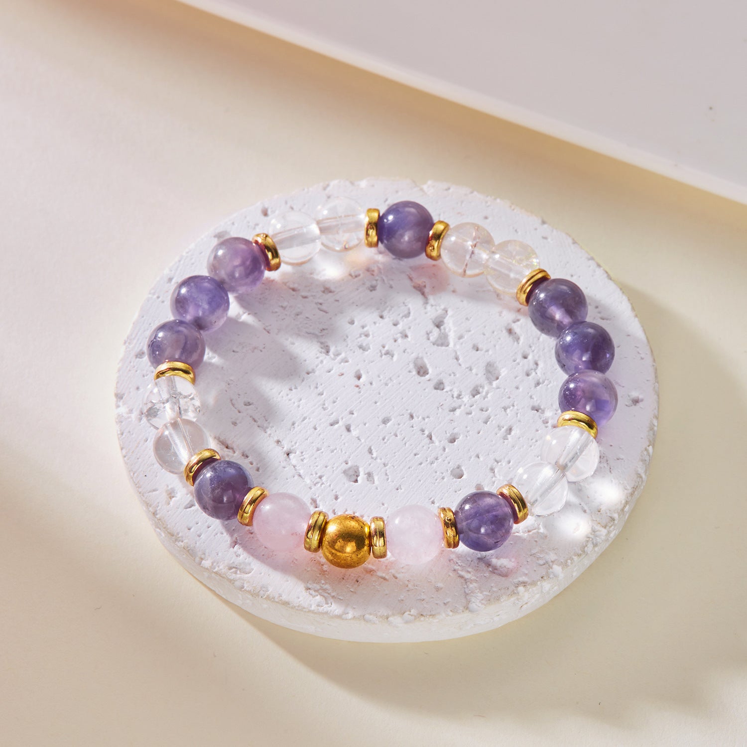 Wholesale  color natural stone bracelet  rainbow  jewelry