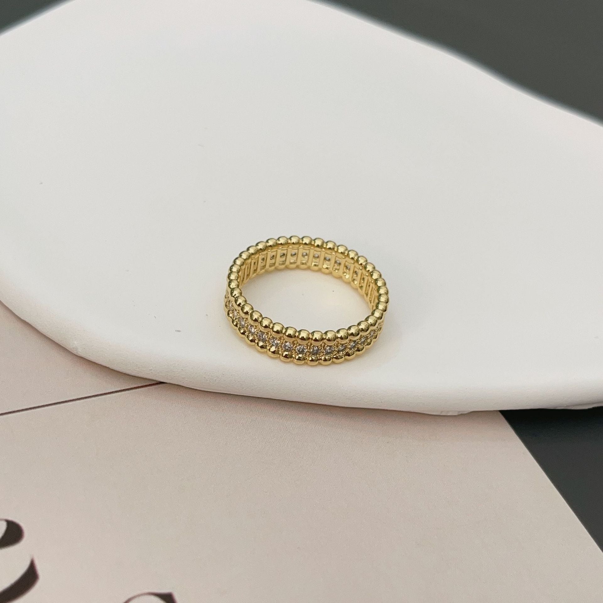 Wholesale  Classic Gypsophila Kaleidoscope Ring Full Diamond Closed Ring