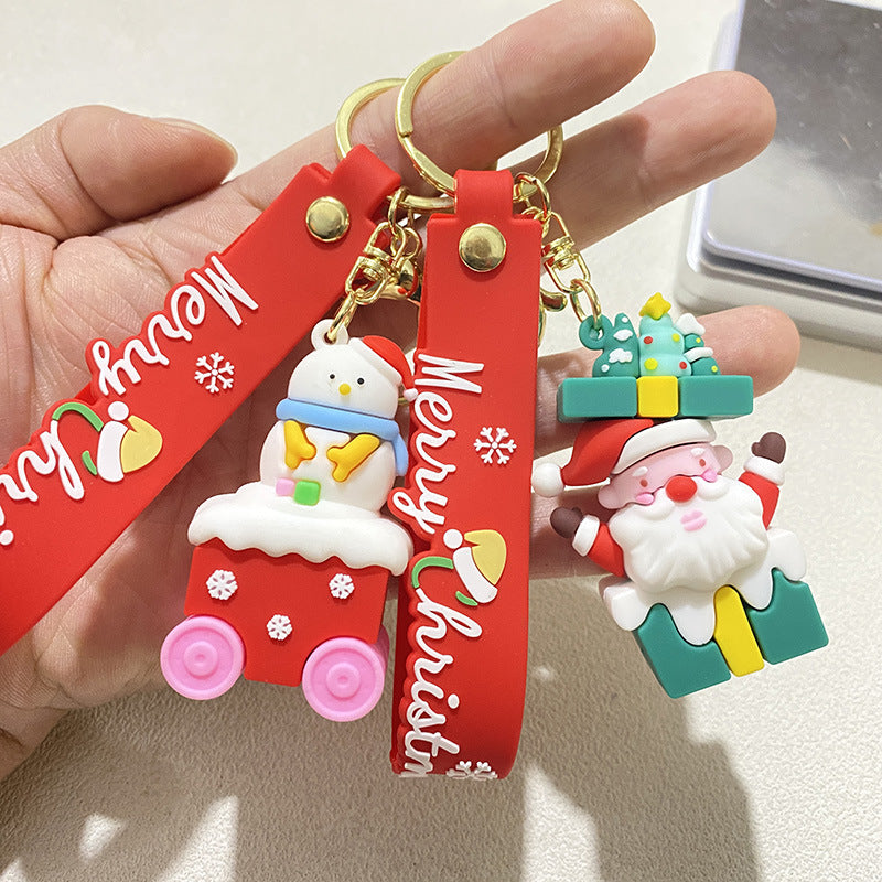 Wholesale Christmas Snowman Santa Snowman Keychain