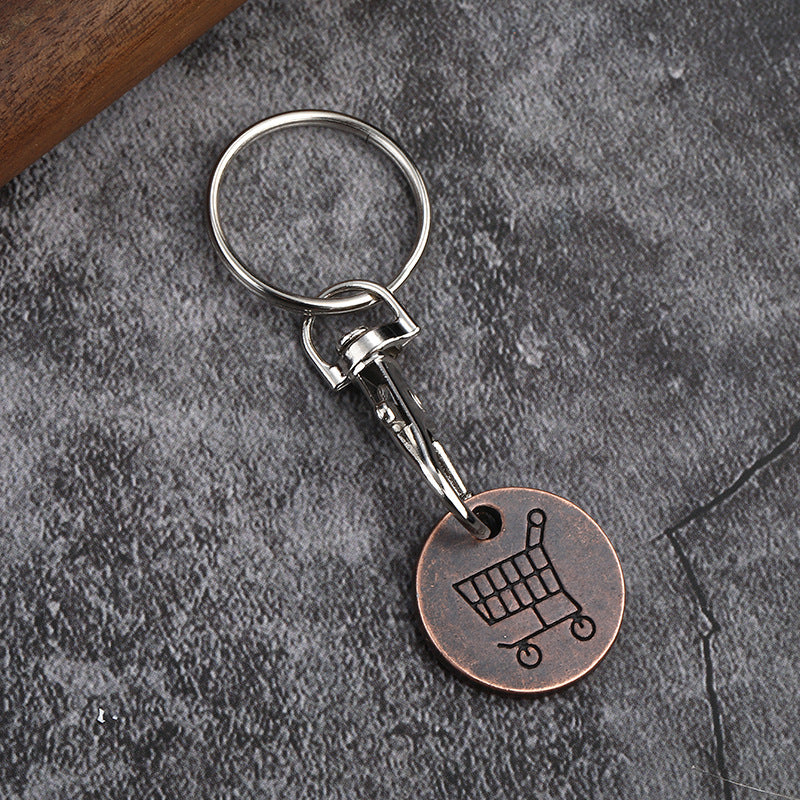 Wholesale Supermarket Shopping Cart Metal Keychains ACC-KC-YuJia007