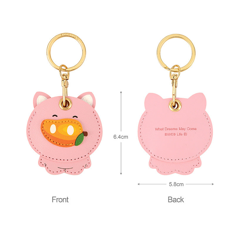 Wholesale Trendy Leather Keychain Card Holder Cute Bag Charm For Women