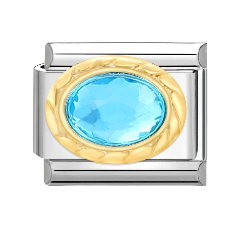 Wholesale Italian modular bracelet 9mm DIY splicing detachable simple pattern stainless steel combinable bracelet