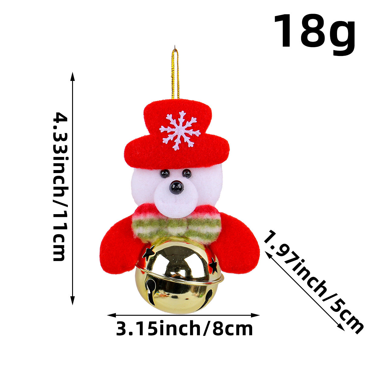 Wholesale Christmas Decorations Christmas Tree Pendants Old Man Doll Holding Bells