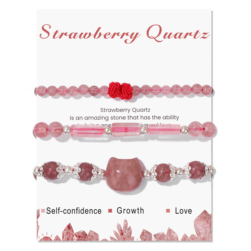 Wholesale Natural Stone Crystal Bracelet Set ACC-BT-YinYi010