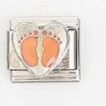 Wholesale 5pcs Italian Charm Bracelet 9mm DIY Splicing Heart Series Stainless Steel Composable Bracelet