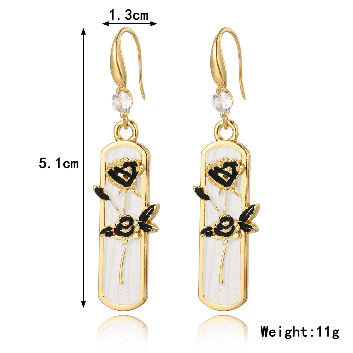 Wholesale Exaggerated Flower Earrings Metal Rose Earrings ACC-ES-ManYi009