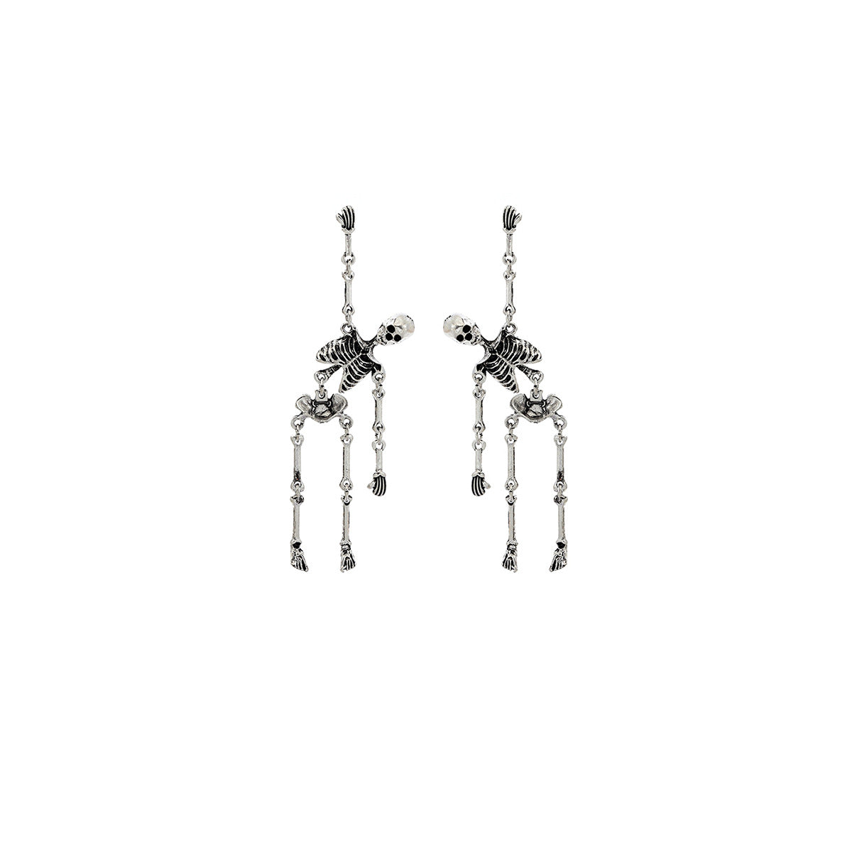 Wholesale  Horror Funny Skull Frame Earrings