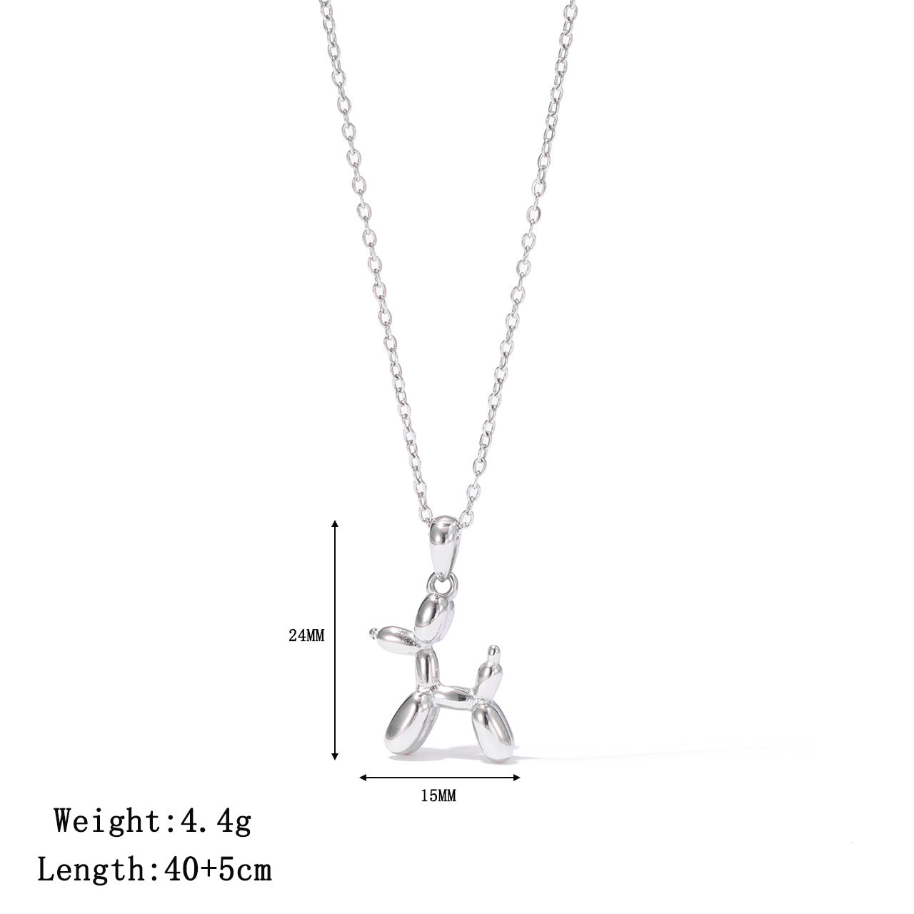 Wholesale Balloon Dog Titanium Steel choker Necklace