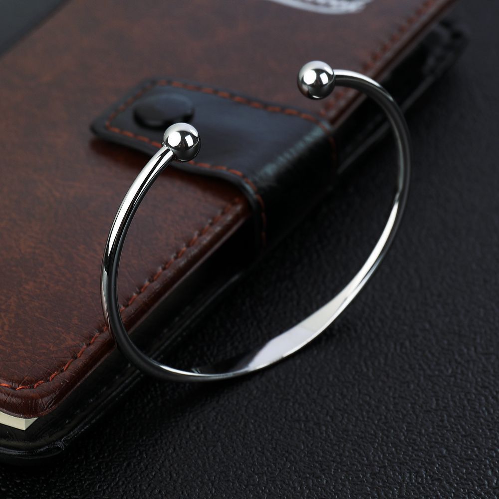 Bracciale aperto all'ingrosso in acciaio inossidabile lucido