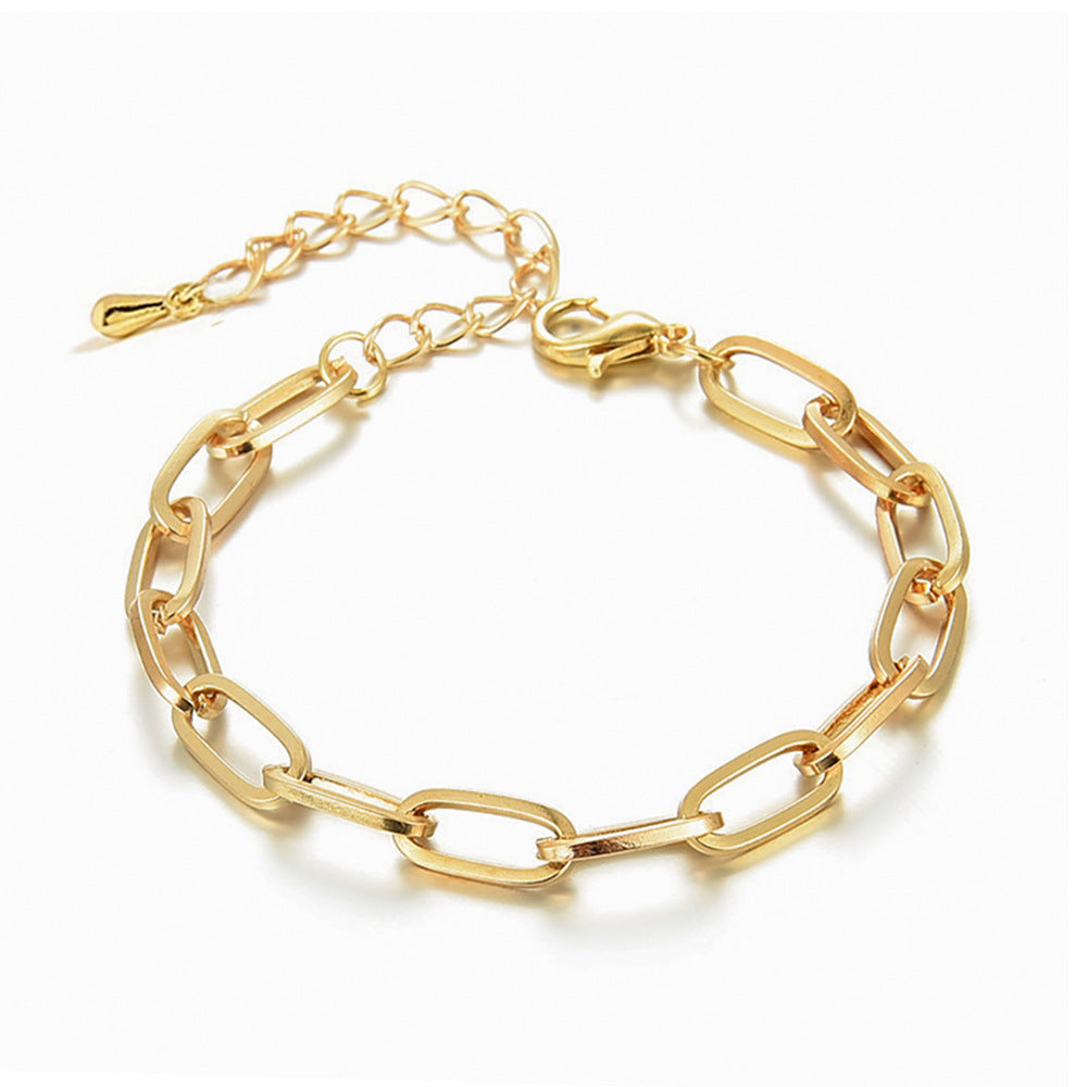 Wholesale Multi-layer Chain Bracelet with Rainbow Polymer Clay Pearl Beading Bracelet Layered Bracelet Set ACC-BT-Qiqi009