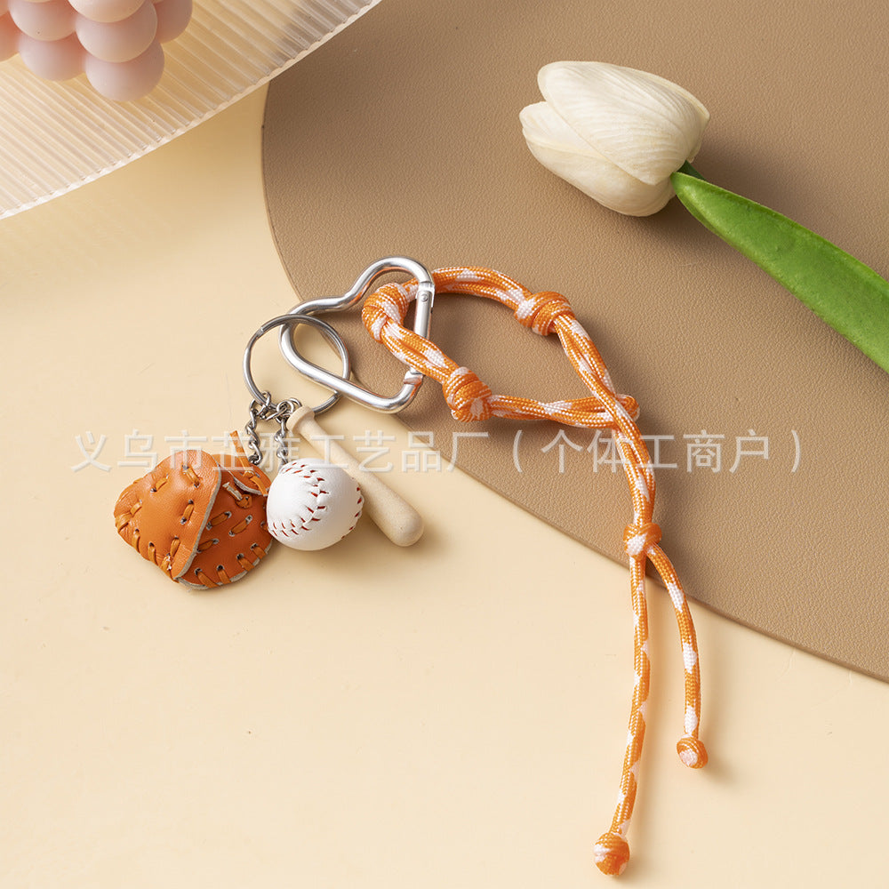 Wholesale Alloy Color Rope Baseball Set Creative Mini Pendant Keychain Shoulder Bag ACC-KC-ZhiYa068