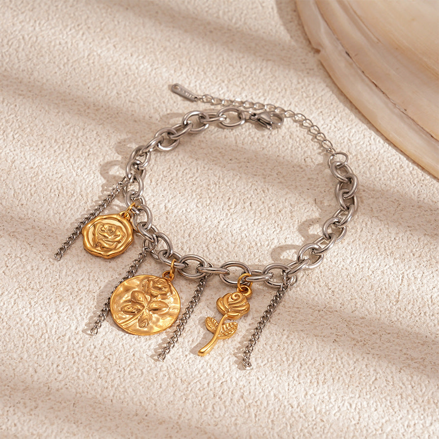 Wholesale  stainless steel flower turtle octopus crab bracelet