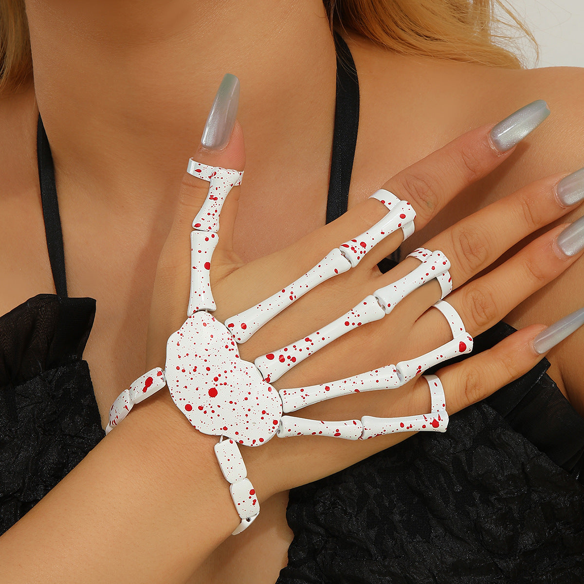 Wholesale  Gothic Punk Vampire Skeleton Pumpkin Skull Elastic Bangle Bracelet - Fashion Accessory for Party &  Everyday