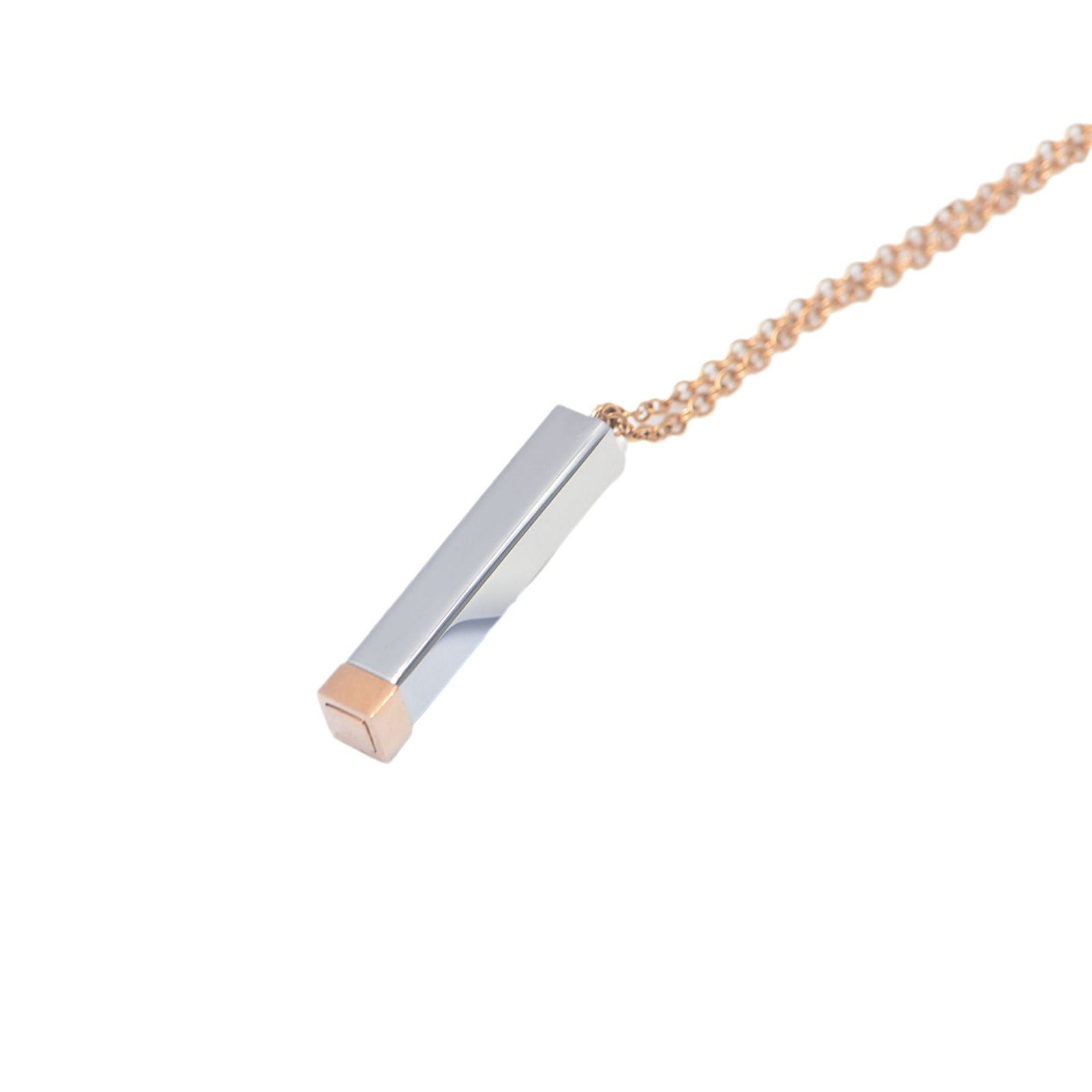 Wholesale Stainless Steel Necklace Double-layer Stereo Rod Necklace