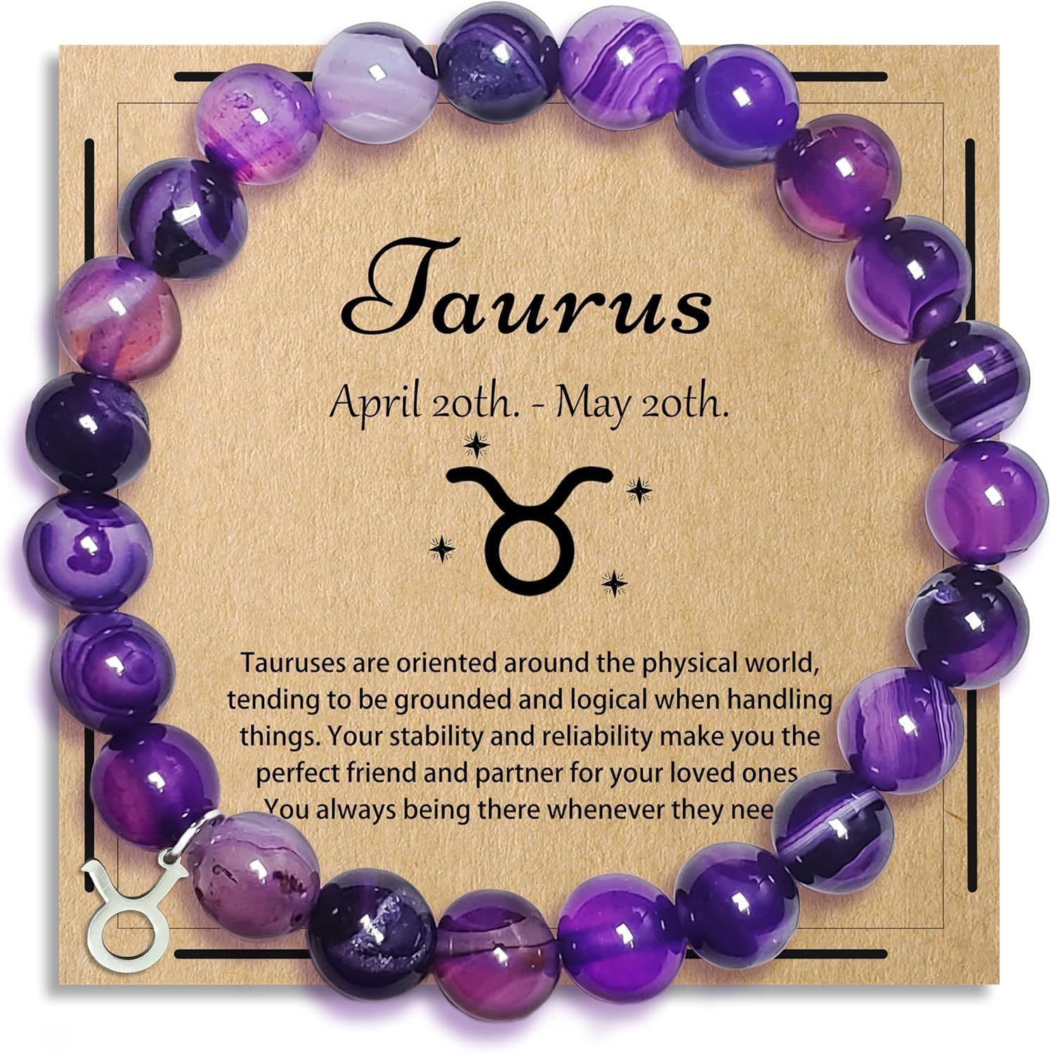 Wholesale 12 Contion Purple Agate Beaded Bracelet Unisex Friendship Gift Jewelry Accessory
