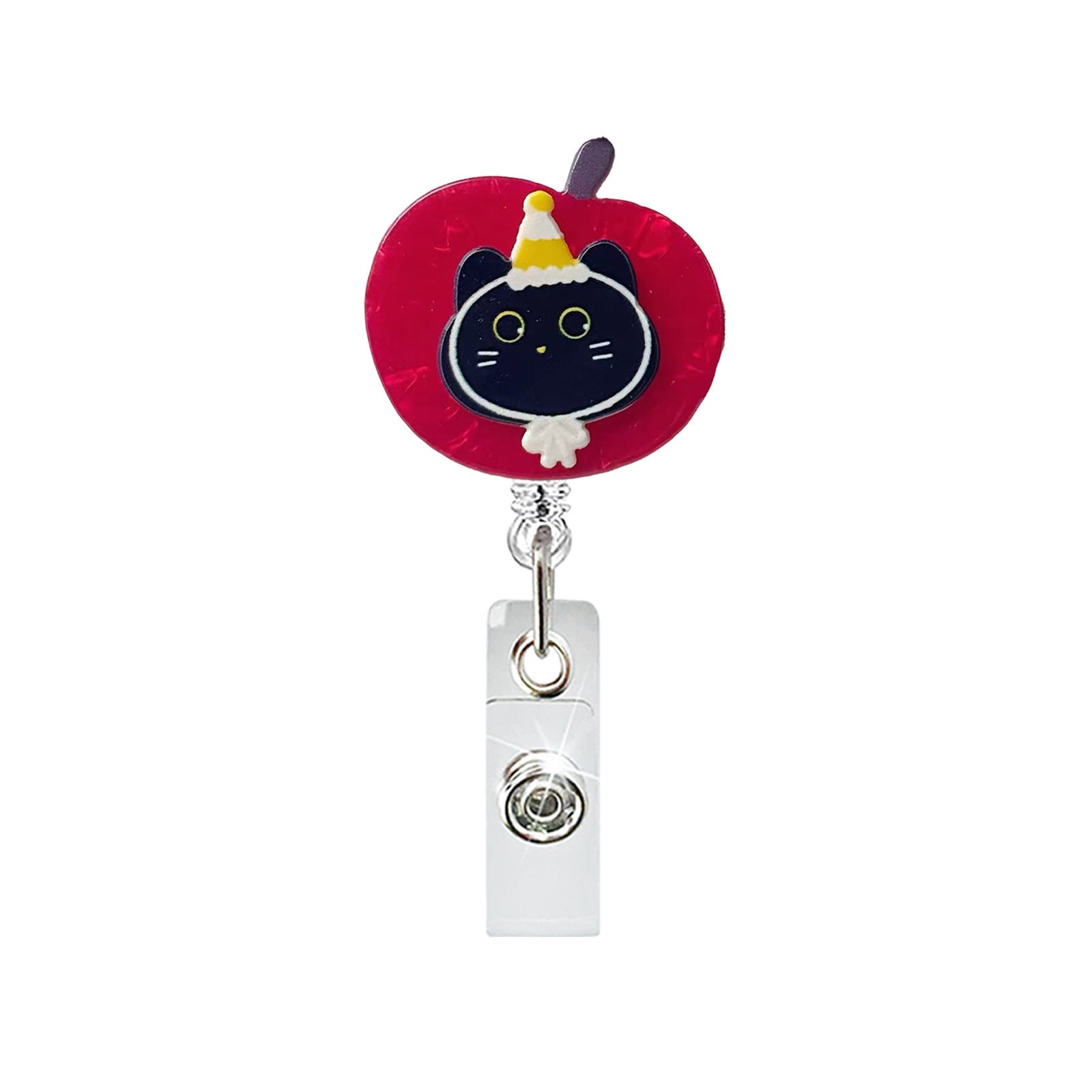 Wholesale Teacher-Themed Retractable Badge Holder,  Abs Plastic,  ID Card and Car Key Accessory