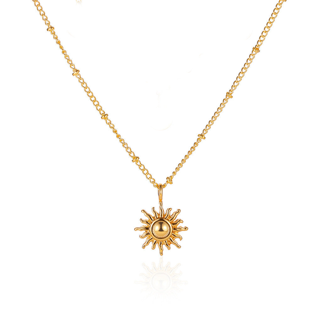 Wholesale Opal Sun Moon Necklace ACC-NE-QW006