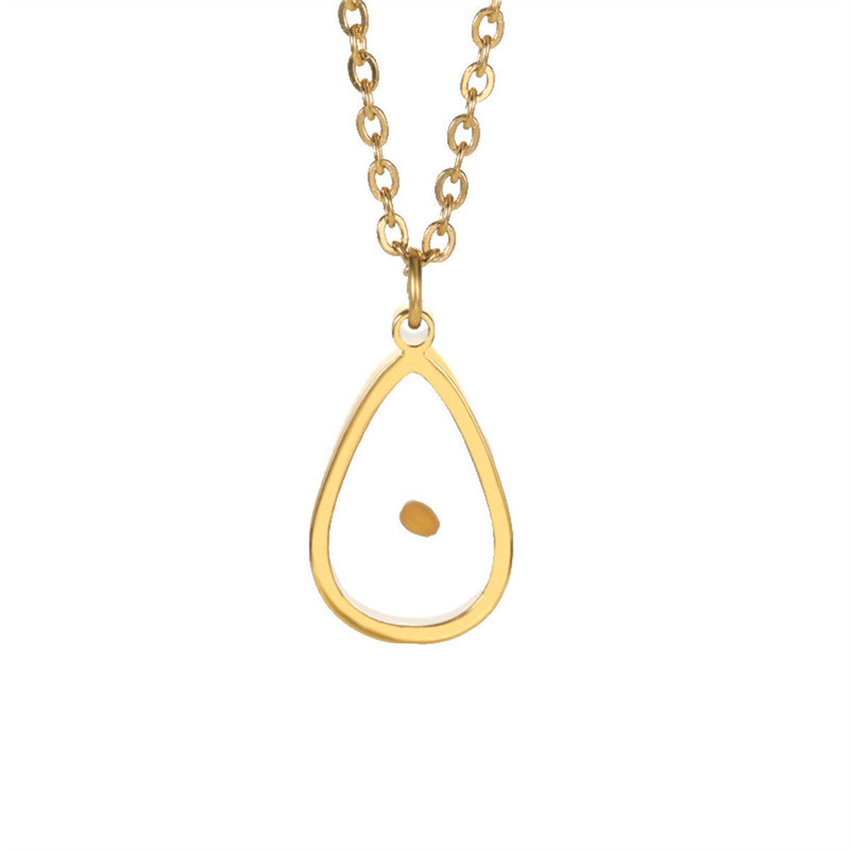 Wholesale Stainless Steel Electroplated Oval Pendant Necklace - Trendy Jewelry Gift for Men and Women