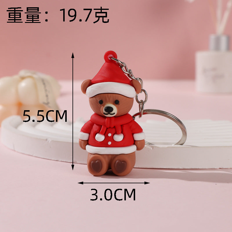 Wholesale Cute Christmas bear keychain