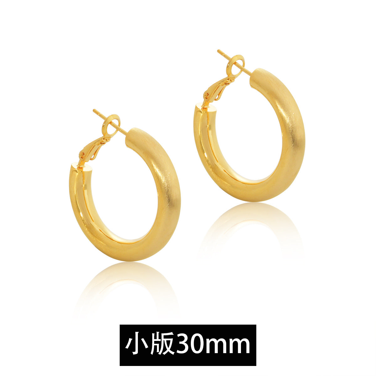 Wholesale Personalized Exaggerated Brushed Earrings Luxury Hoop Earrings