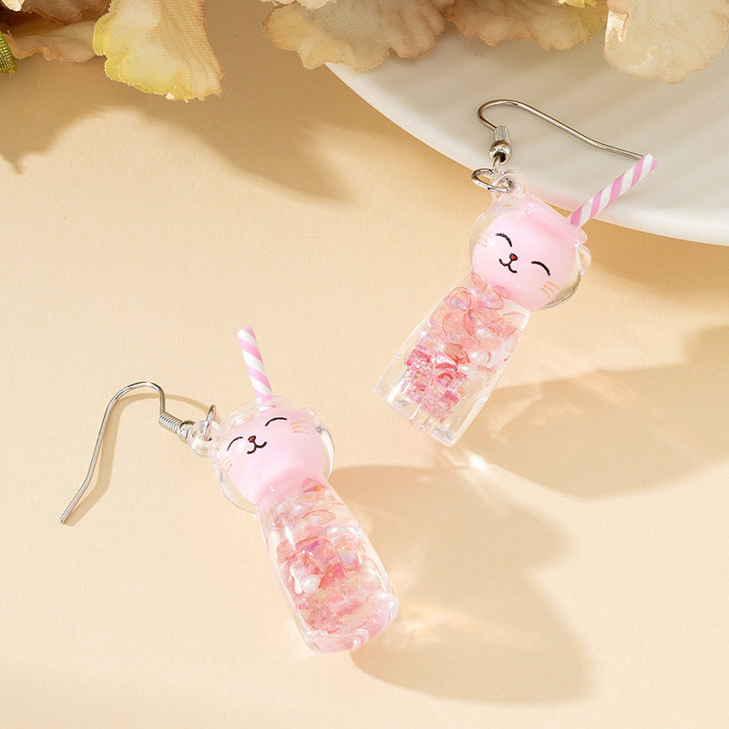Wholesale Fruit Drink Themed Earrings Fashion Jewelry Accessory Gift for Party Boutique Resale