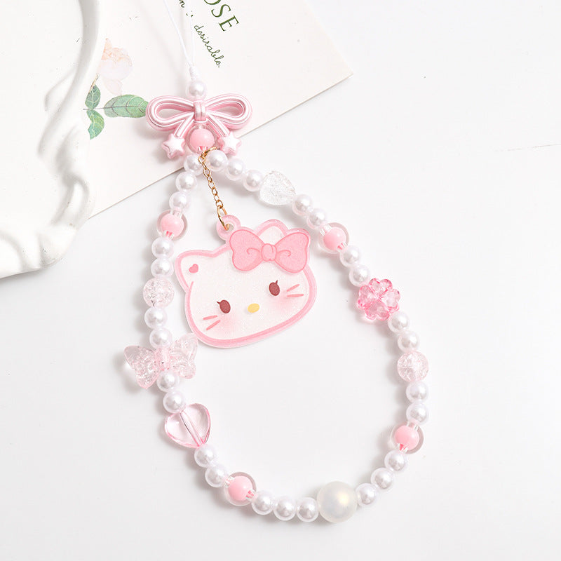 Wholesale Cartoon Mobile Phone Rope Acrylic Keychains  ACCVIP