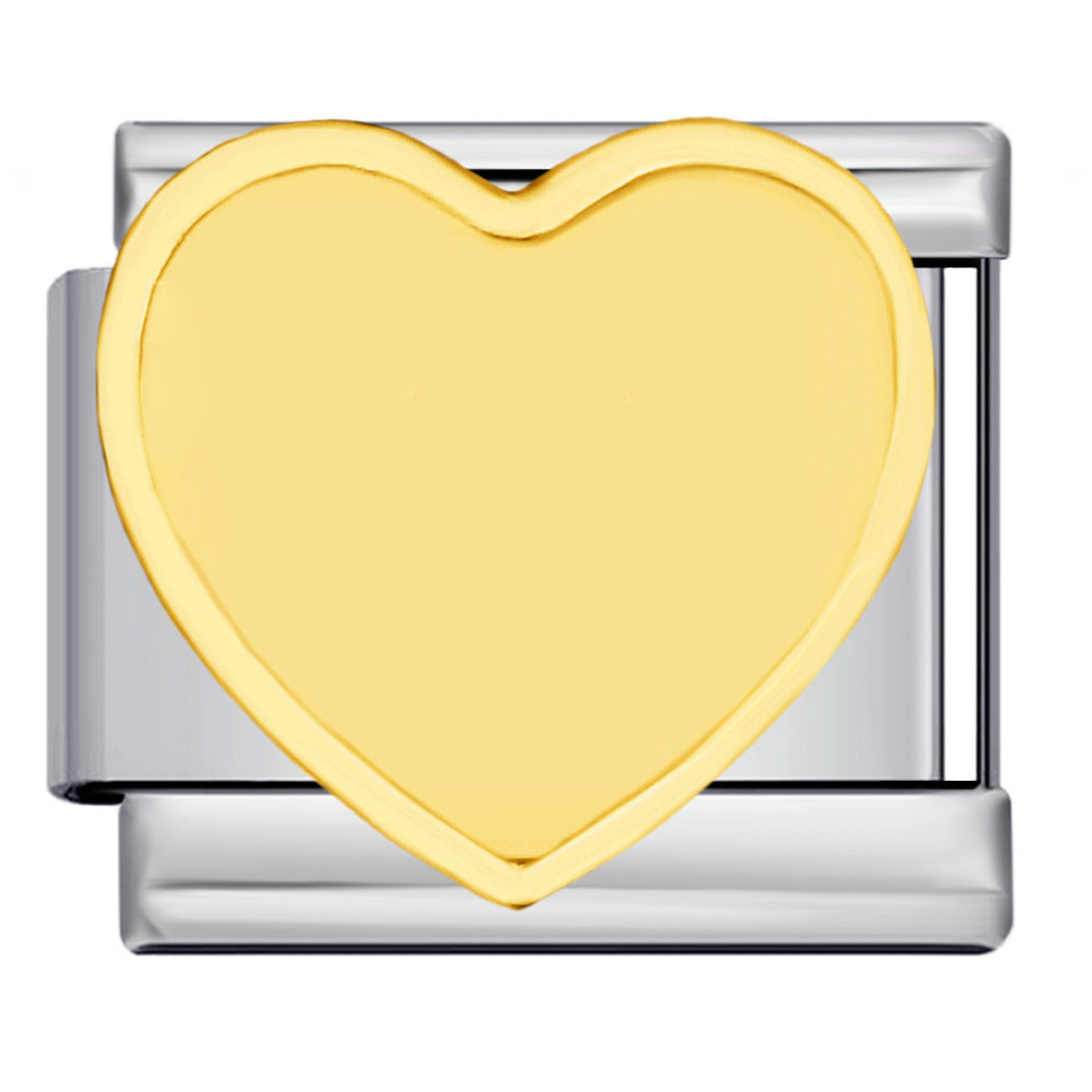 Wholesale Italian Module Bracelet Block Elastic ing Titanium Steel Strap Italian Charm