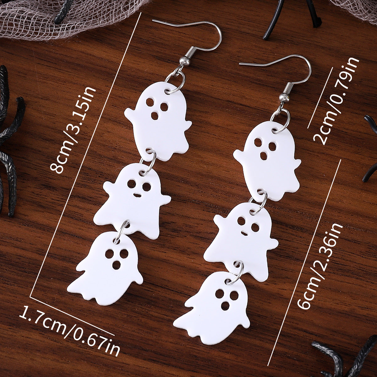 Wholesale Halloween Triple Stitching Acrylic Gothic Style Earrings ACC-ES-ChuLian063
