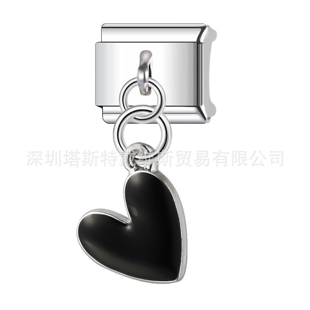 Wholesale Heart-Shaped 9mm Alloy Electroplated Pendant – DIY Bracelet Charm,  Boutique Resale Jewelry Accessory