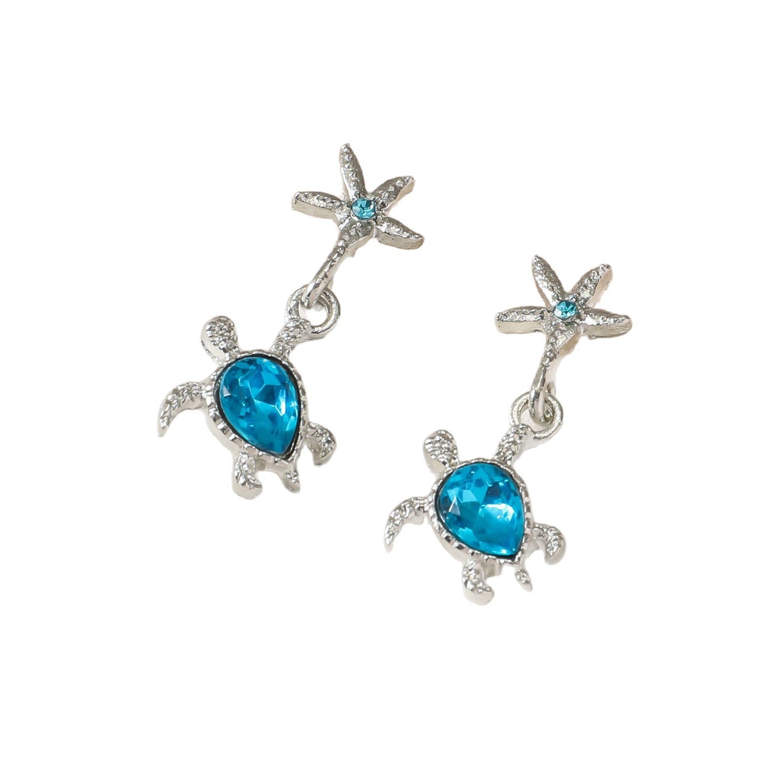 Wholesale Starfish Blue Sea Turtle Earrings