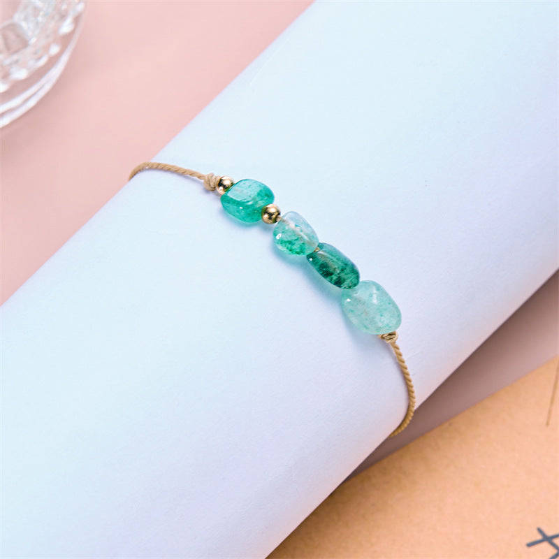 Wholesale Zodiac Natural Stone Handwoven Bracelet Women S Gift Jewelry Accessory